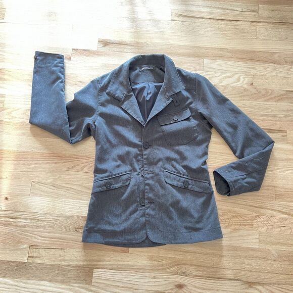 Nau Grey Gray Vice Blazer Jacket Men Size Small Button Front Fall Pockets - Picture 1 of 10